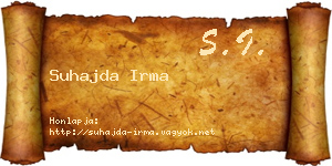 Suhajda Irma névjegykártya